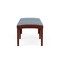 Lesro Lenox Wood 2 Seat Bench Wood Frame, Mahogany, RS Rain Song Upholstery LW2001 - alternate 2